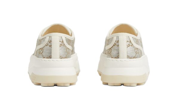 GG Platform Sneaker Silver - Image 3