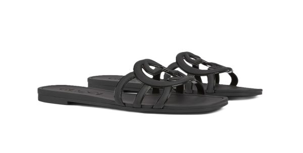 Interlocking G Slide Sandal Black