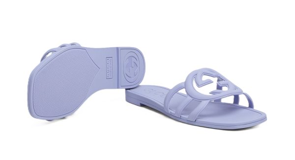 Interlocking G Slide Sandal Lilac - immagine 4