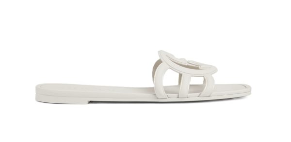 Interlocking G Slide Sandal White - Image 2