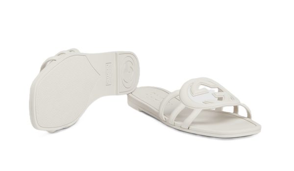 Interlocking G Slide Sandal White - Image 4