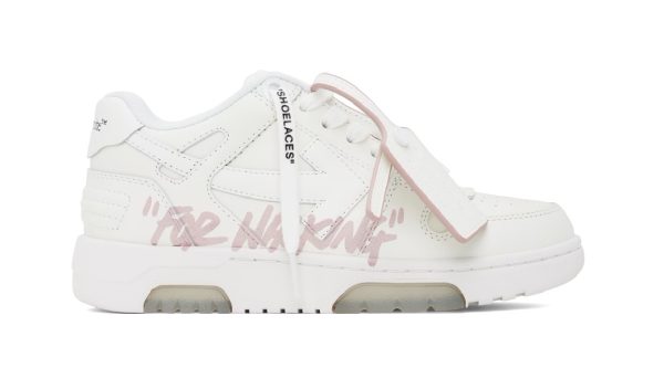 Off-White OOO Low-Top “For Walking” White Pink