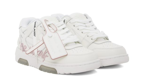 Off-White OOO Low-Top “For Walking” White Pink – Image 2