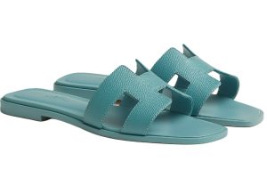 Hermes Sandal Oran Blue Mineral