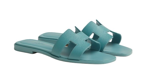 Hermes Sandal Oran Blue Mineral